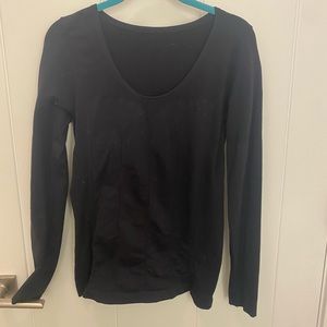 Fabletics Black Compression Workout Shirt